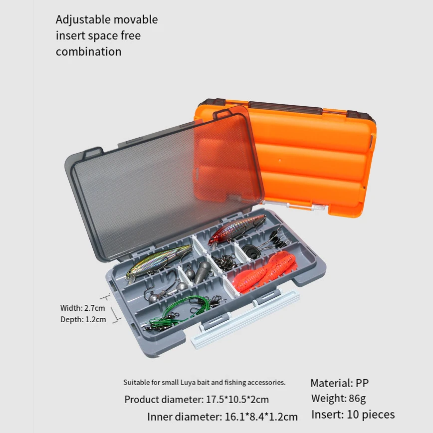 Caja almacenada dentro de una mochila de pesca