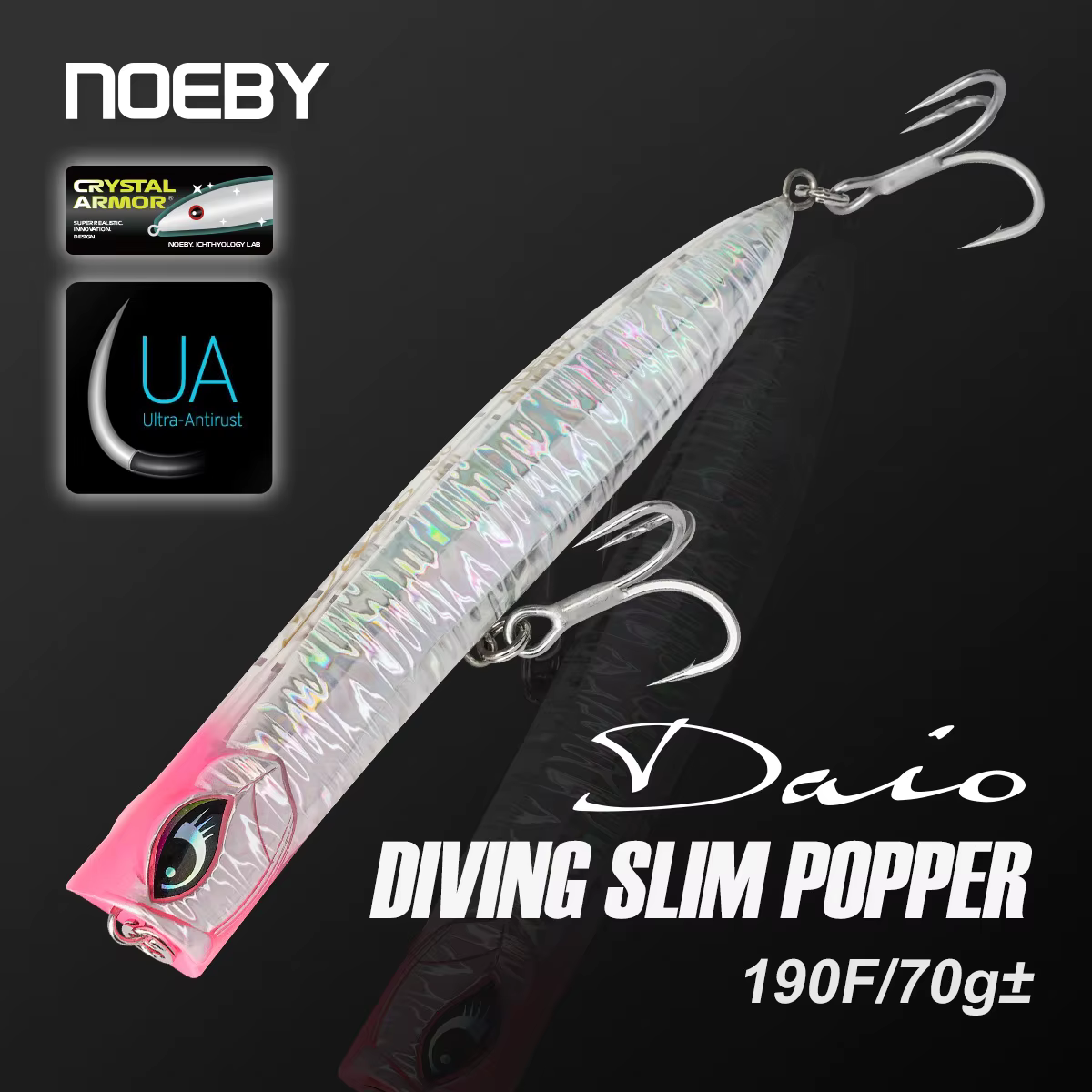 Noeby Daio Slim Popper – Señuelo de superficie para atún y medregal