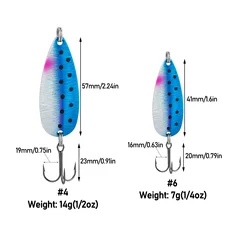 Cucharilla giratoria de metal con anzuelo triple para pesca deportiva