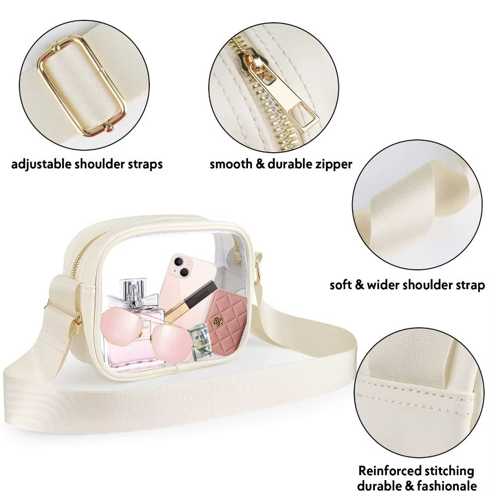 Bolso bandolera transparente impermeable para mujer - imagen 3