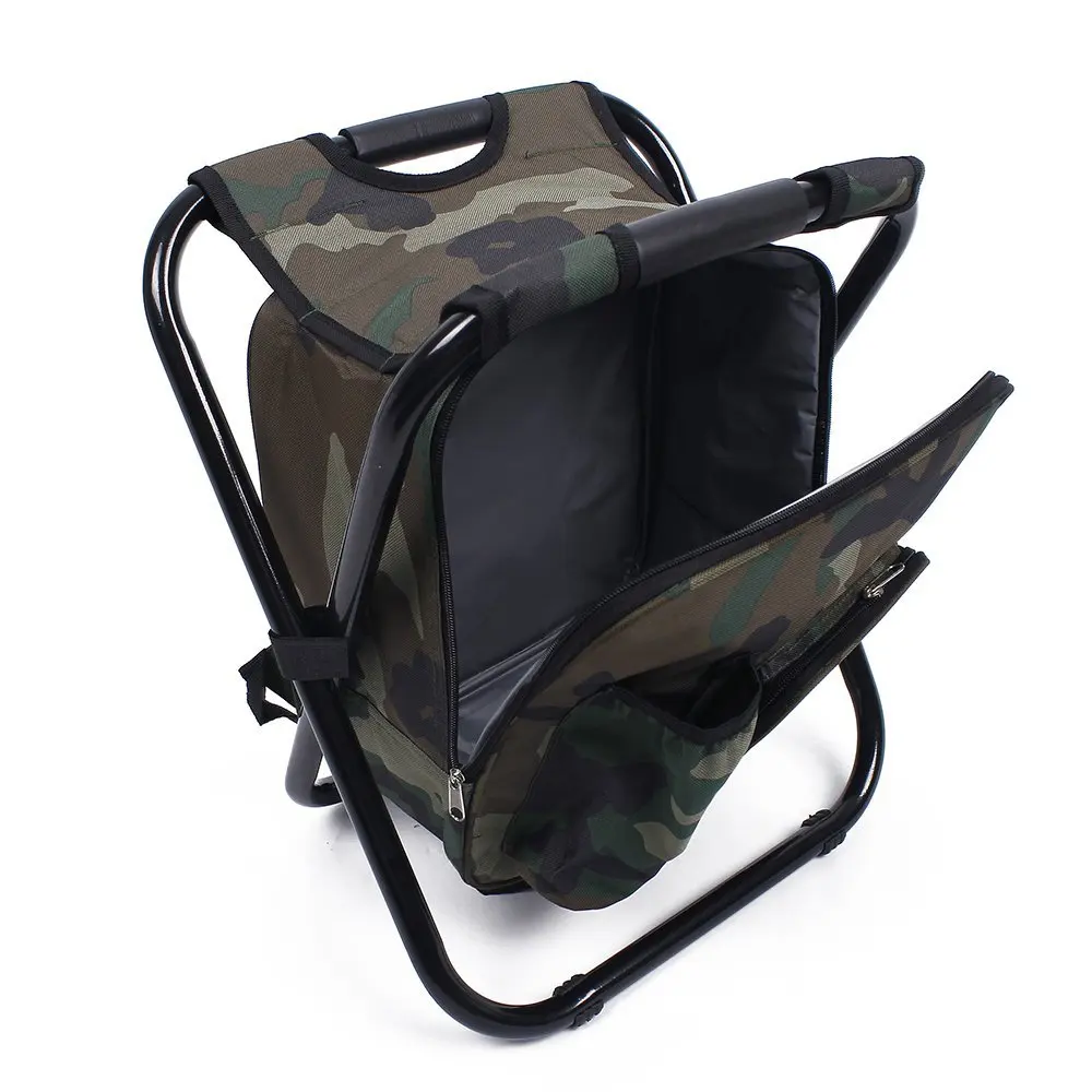Vista frontal de la mochila nevera plegable cerrada