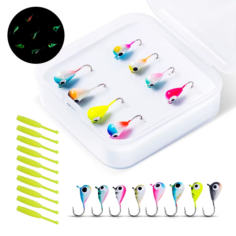 Goture Jig tungsteno para pesca en hielo con señuelos blandos - imagen 3