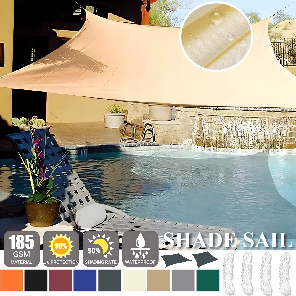 Vela parasol rectangular impermeable para pesca con protección UV