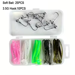 Pack Vinilos Montados con Jig Head – Señuelos Blandos Pesca