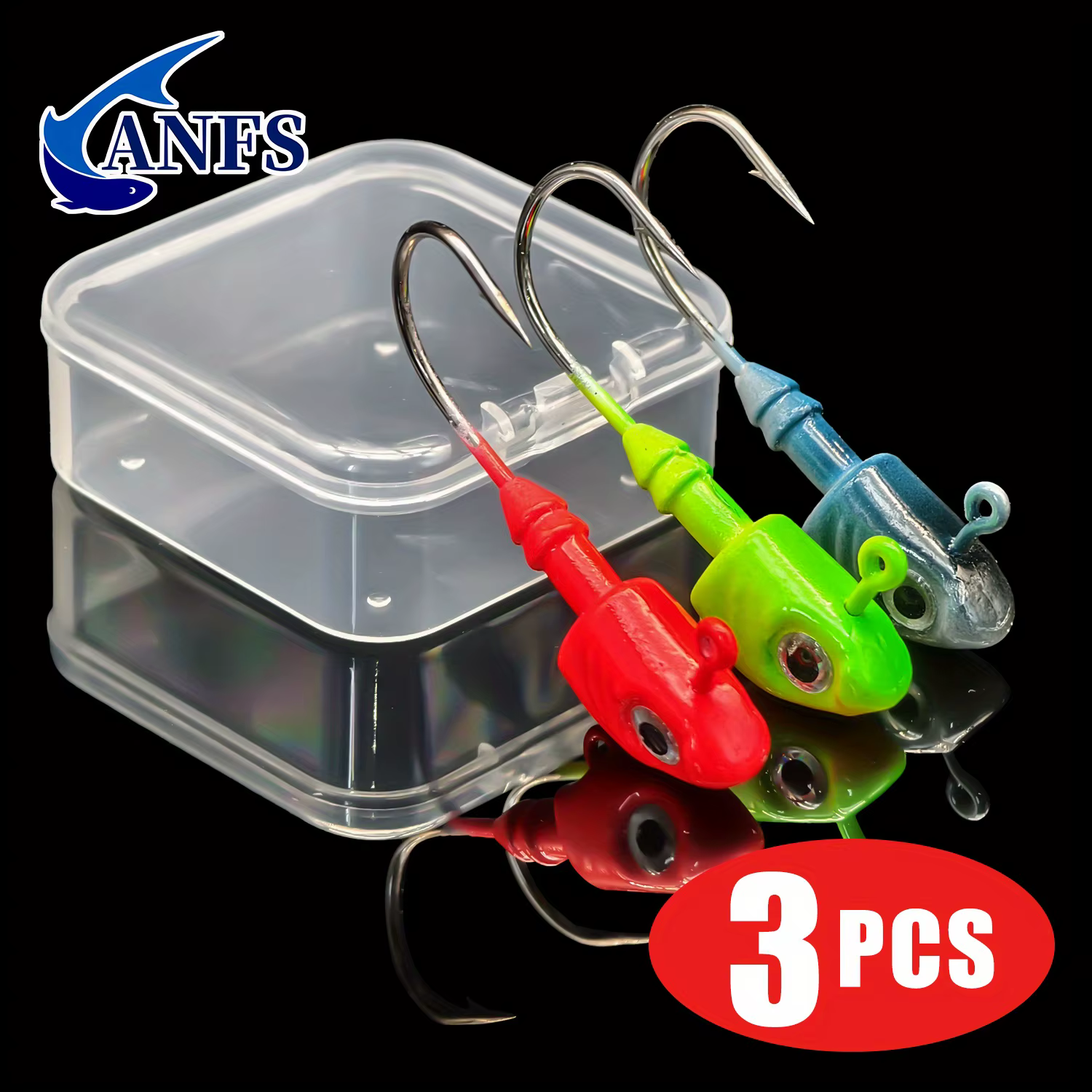 ANFS anzuelos cabeza de plomo para Swimbait – afilados con púas - imagen 2