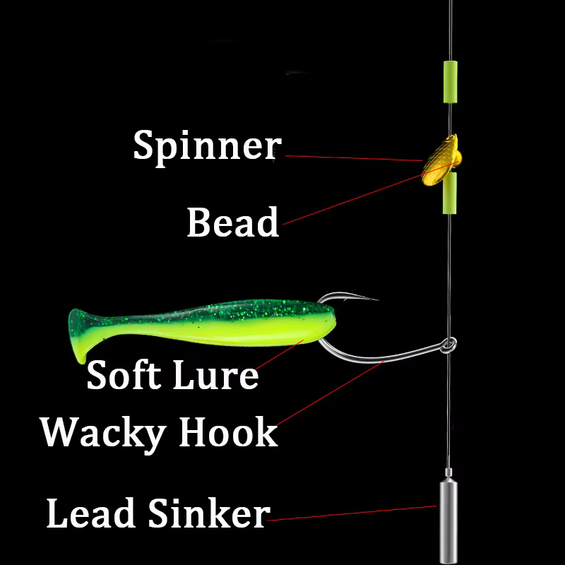 Anzuelos Texas Rig 5 uds – Para lubina, Drop Shot y Carolina - imagen 5