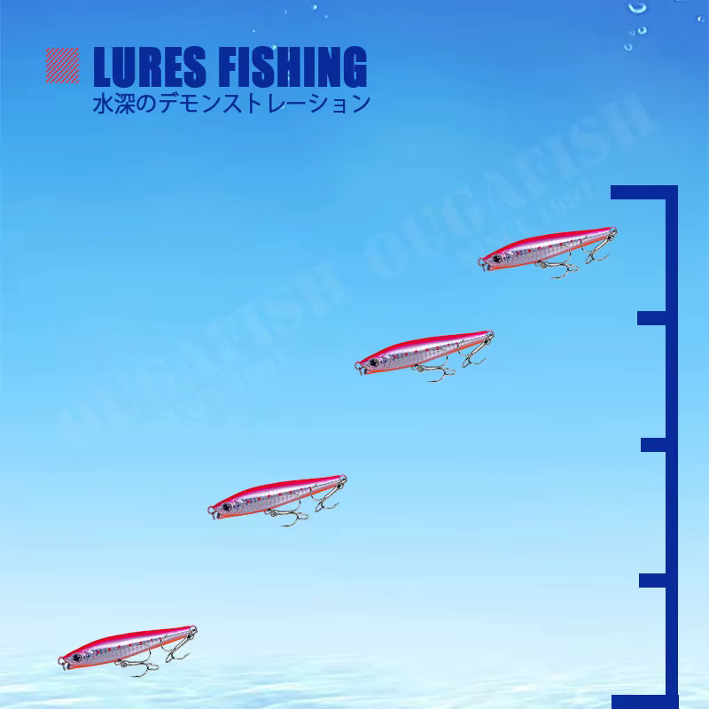 Señuelo lápiz para pez imitando pececillo realista – agua dulce - imagen 5