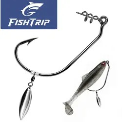 Anzuelos para swimbait FishTrip con cuchilla giratoria y bloqueo