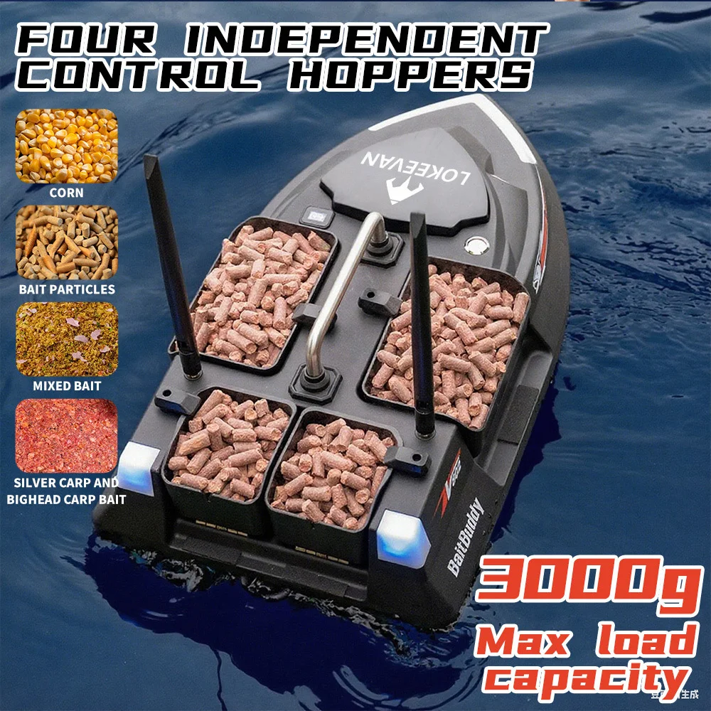 Barco cebador RC V802 Pro con retorno automático y control de crucero