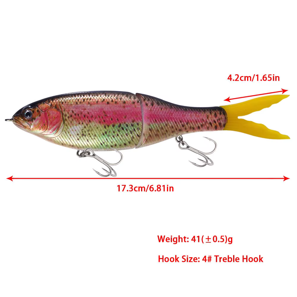 Señuelo duro articulado hundido para pesca de bass - imagen 2