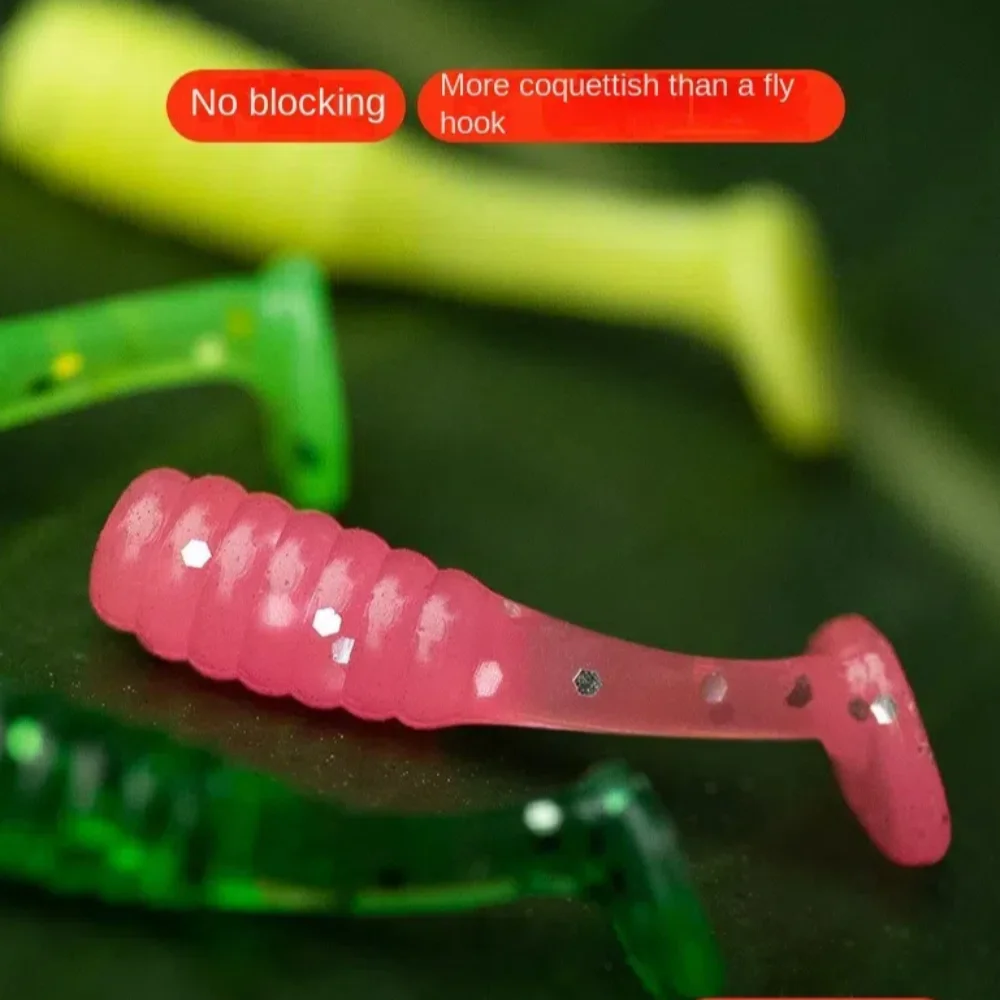Señuelos minnow jig de vinilo blando cola en T, colores surtidos - imagen 3