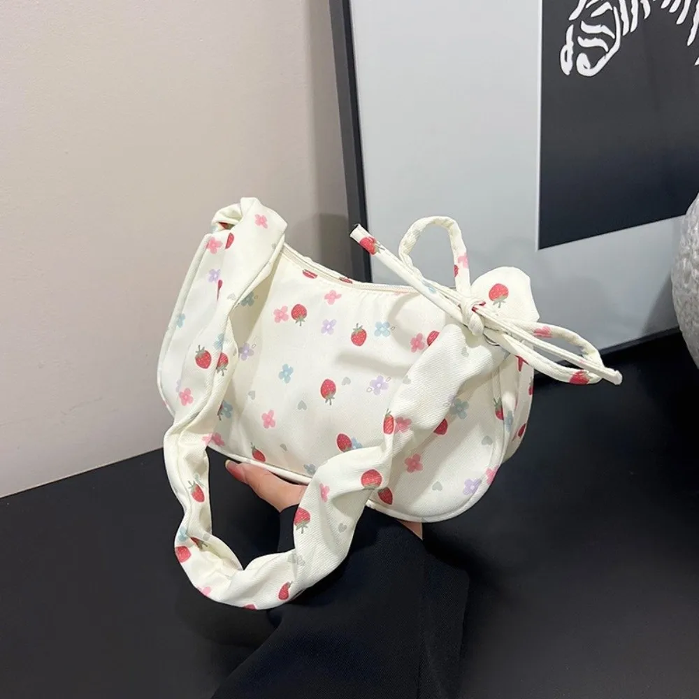 Bolso de hombro floral de nailon plisado con cremallera gran capacidad - imagen 4
