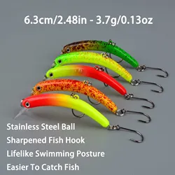 Wobbler minnow lento de hundimiento para lubina – Plástico duro
