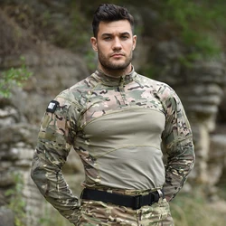 Camiseta de Pesca Camuflaje Manga Larga con Protección UV