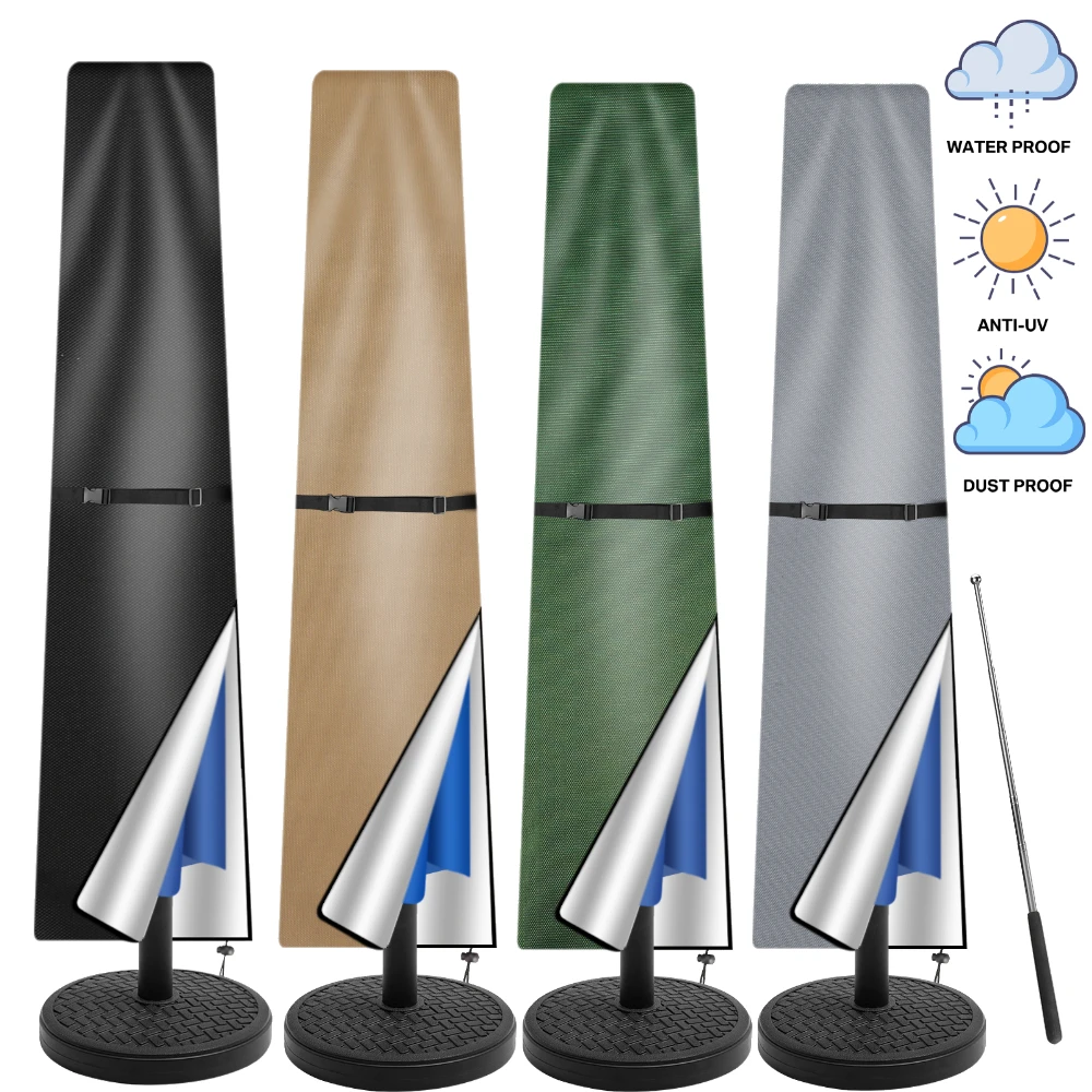 Funda sombrilla exterior impermeable Oxford 210D con varilla