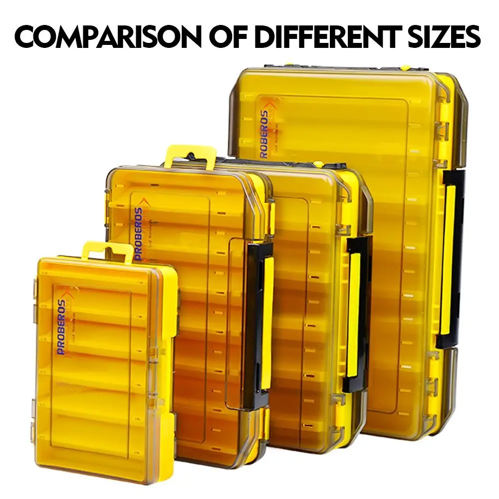Caja de aparejos impermeable doble capa para señuelos y cebo - imagen 5