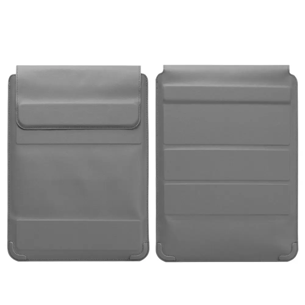Funda multifuncional de cuero para notebook