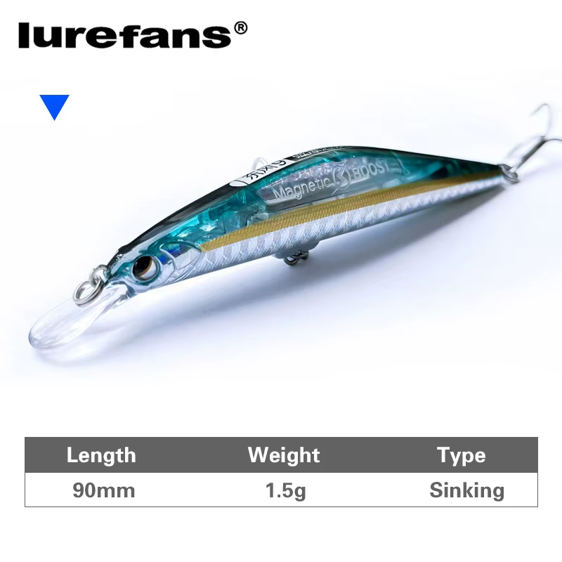 Crankbait Lurefans magnético 90mm para Lucio – Señuelo de pesca - imagen 4