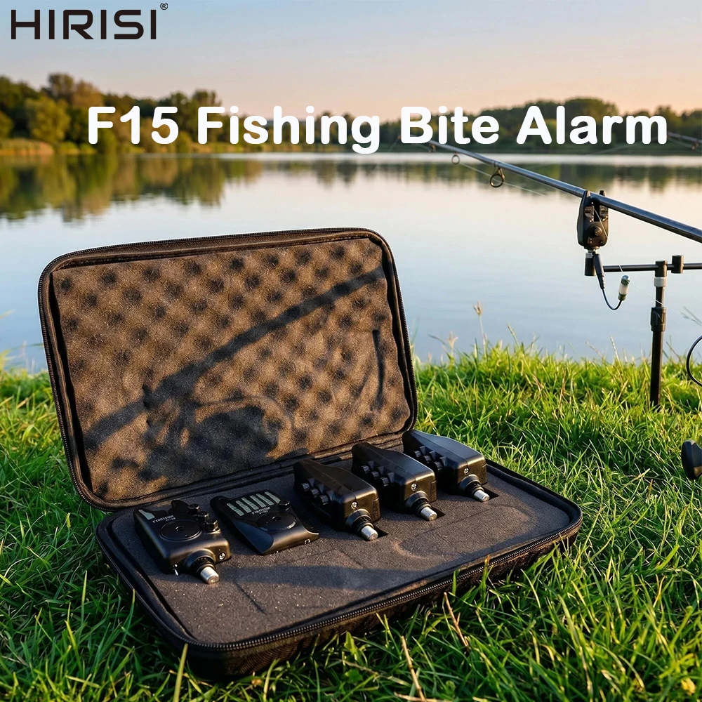 Alarma de pesca inalámbrica Hirisi F15-4 con indicador LED