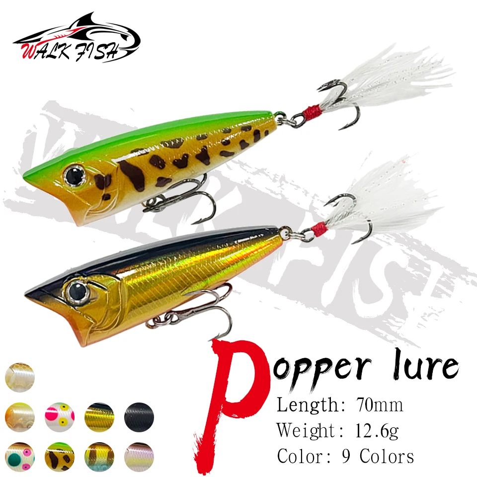 Señuelo Popper de superficie WALK FISH para lubina y lucio - imagen 3