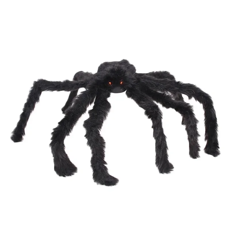 Decoración de araña de peluche suave para interiores y exteriores