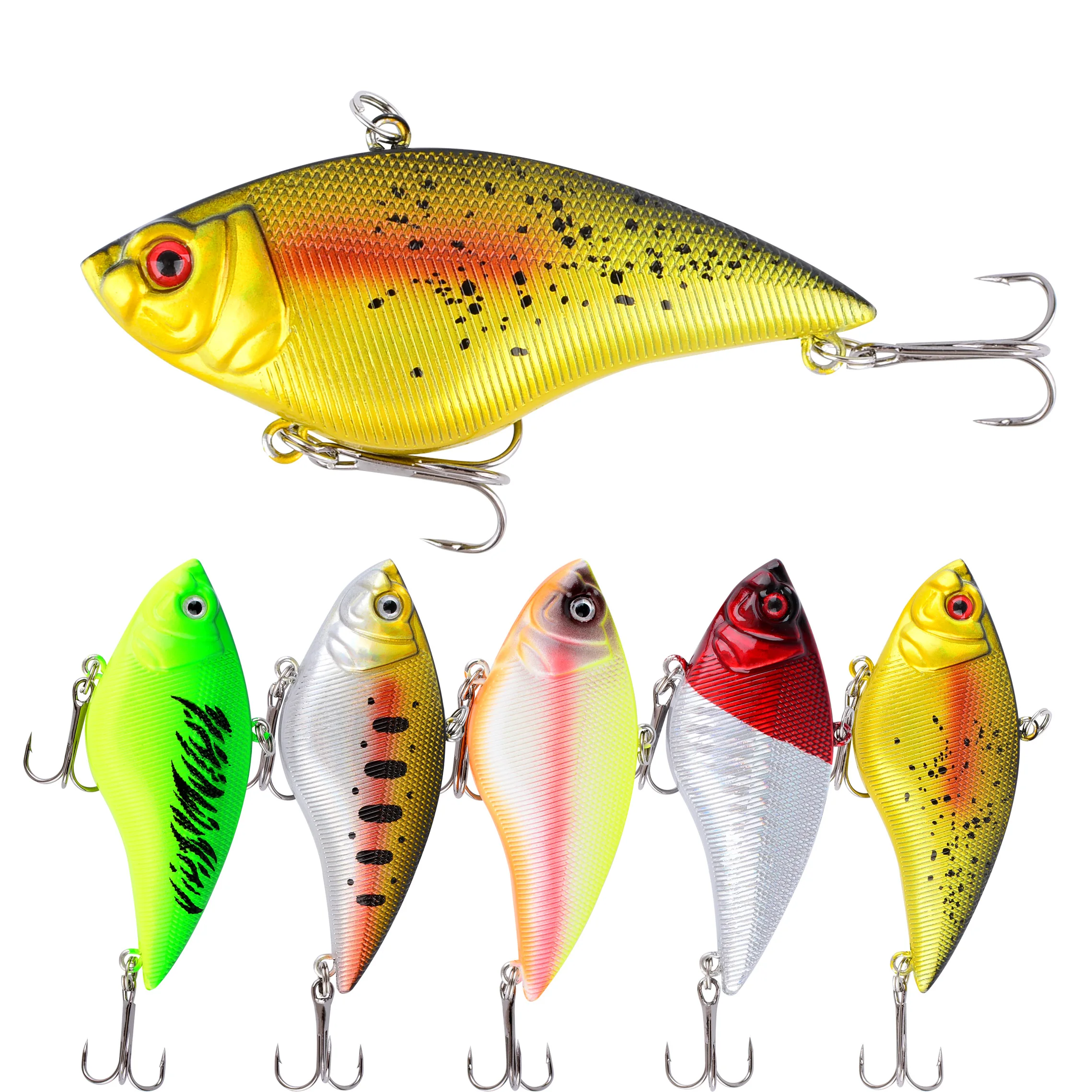 Wobbler crankbait de hundimiento con anzuelos triples VIB señuelo - imagen 4
