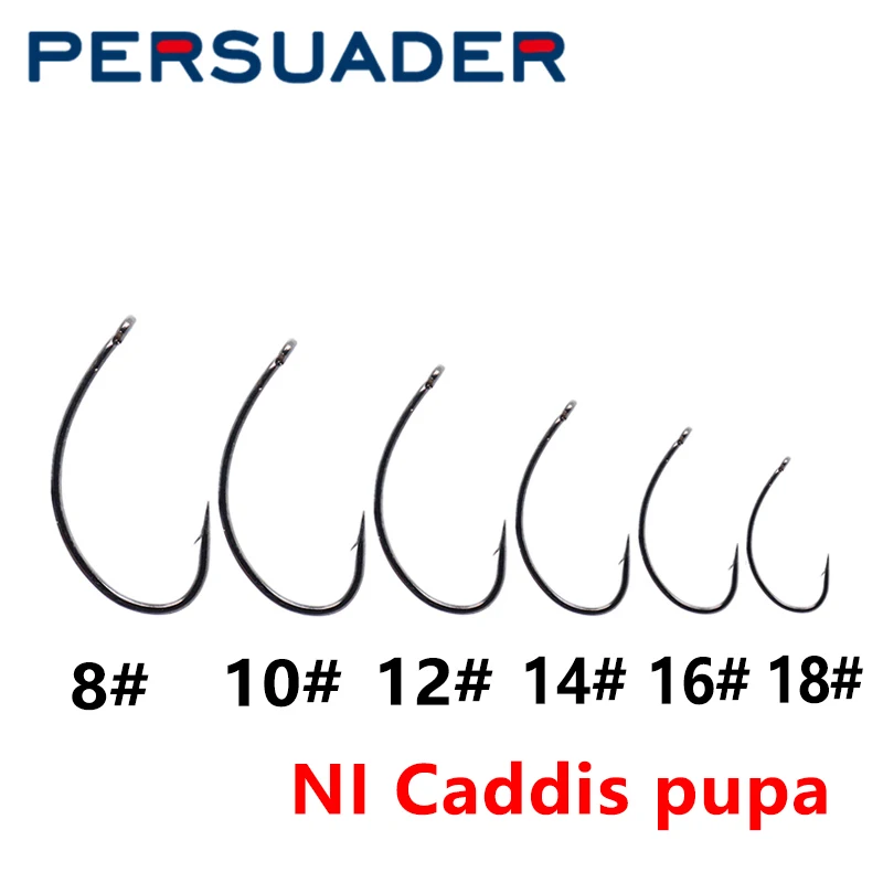 Anzuelos para mosca Caddis Pupa KONA – Nympha curvada para trucha - imagen 3