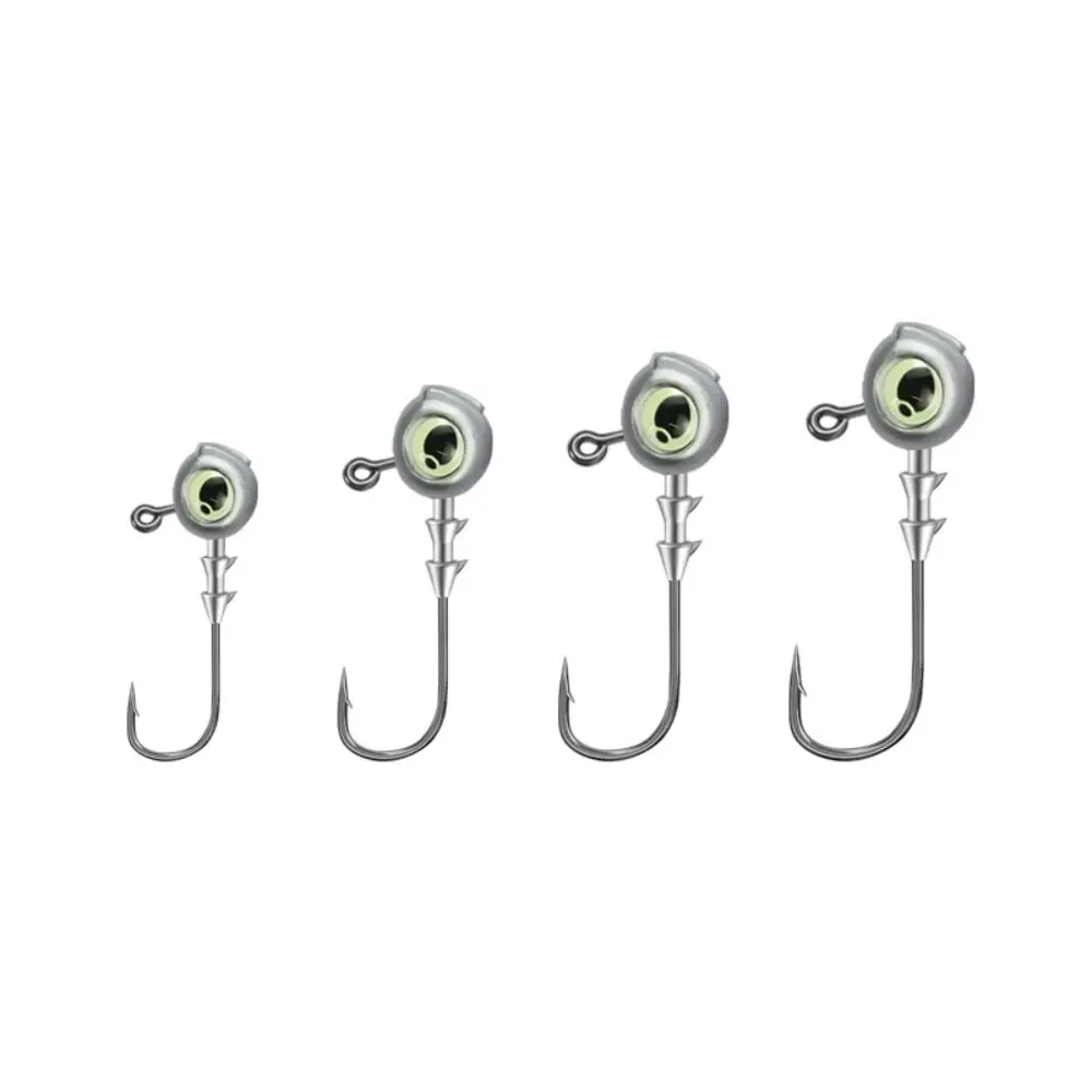 Jig head con ojos luminosos para swimbait y vinilo