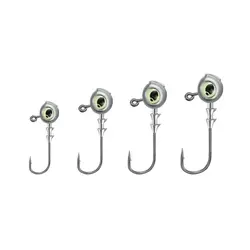 Jig head con ojos luminosos para swimbait y vinilo