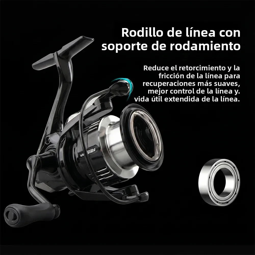 Carrete de Pesca Giratorio Huidiao para Lubina y Trucha, arrastre suave - imagen 3