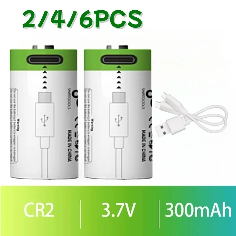 Batería recargable USB CR2 3.7V Litio para telémetro y cámara