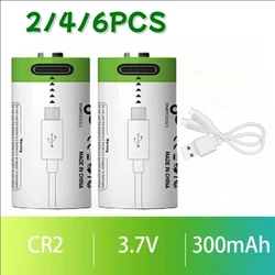 Batería recargable USB CR2 3.7V Litio para telémetro y cámara