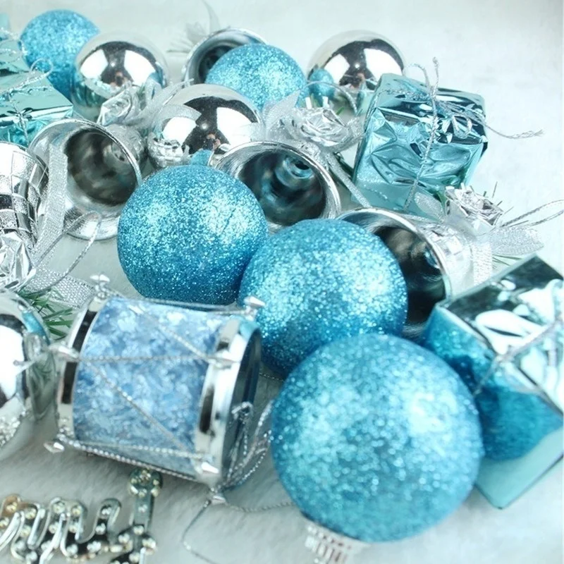 Adornos de Árbol de Navidad Lotto – Colgante Azul Pack 32 Unidades - imagen 2