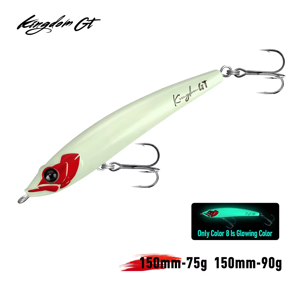 Kingdom GT Señuelo duro curricán – Ideal para pesca de atún