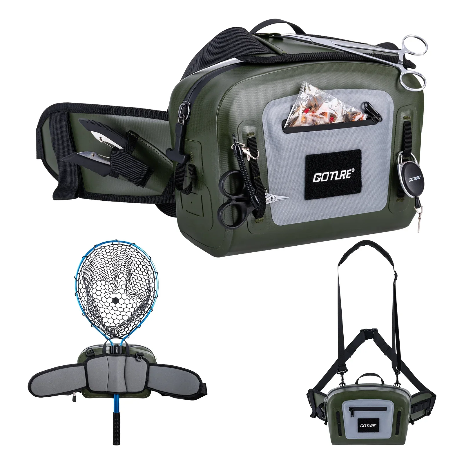 Bolsa impermeable y portátil para pesca al aire libre