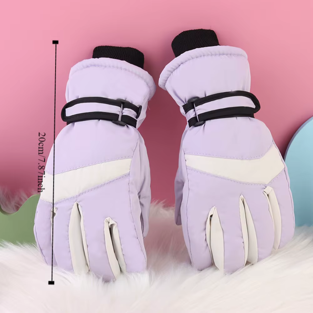 Guantes de esquí infantiles impermeables, cálidos y antideslizantes - imagen 3