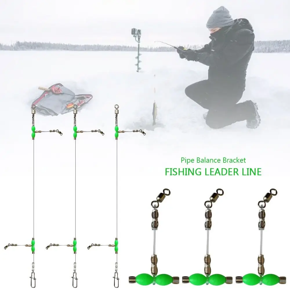 Líneas de pesca con anzuelos, soporte equilibrio 360° y brillo nocturno - imagen 3