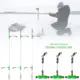 Líneas de pesca con anzuelos, soporte equilibrio 360° y brillo nocturno - imagen 3