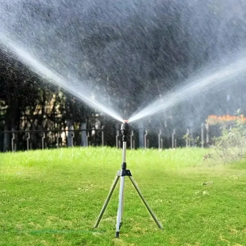 Aspersor jardín giratorio con trípode telescópico de acero inoxidable - imagen 3