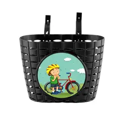 Canastilla multicolor infantil con dibujos para manillar de scooter