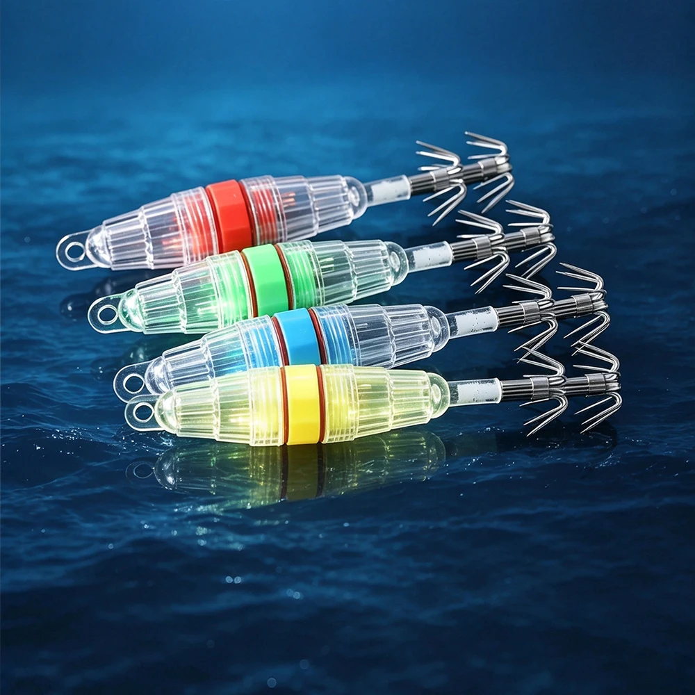 Anzuelo Jig LED para Calamar y Pulpo – Señuelo Luminoso de Pesca Subacuática - imagen 2