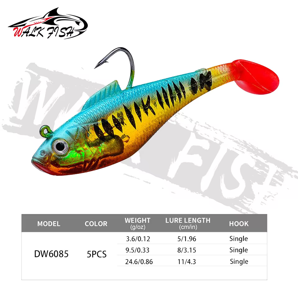 Walk Fish Swimbait de cola en T - Señuelo de pesca novedad temporada - imagen 2