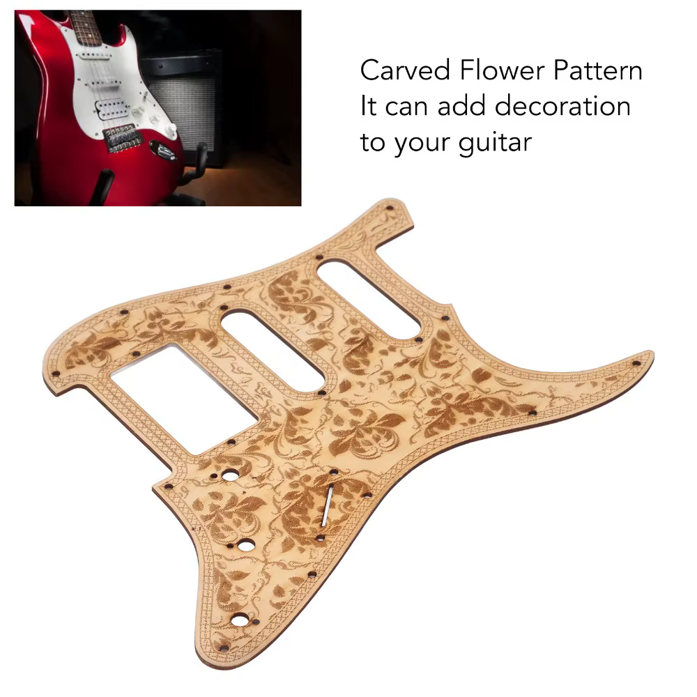 Protector guitarra eléctrica ST antirrayado con madera natural - imagen 3