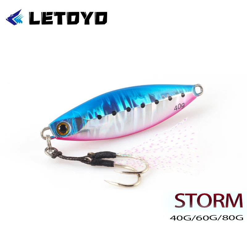 Señuelo Jig metálico LETOYO para slow jigging en agua salada, lubina - imagen 5