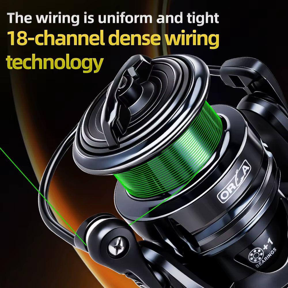 Carrete Spinning FISHINGFANS S5 Lanzamiento Largo Resistente al Agua - imagen 2
