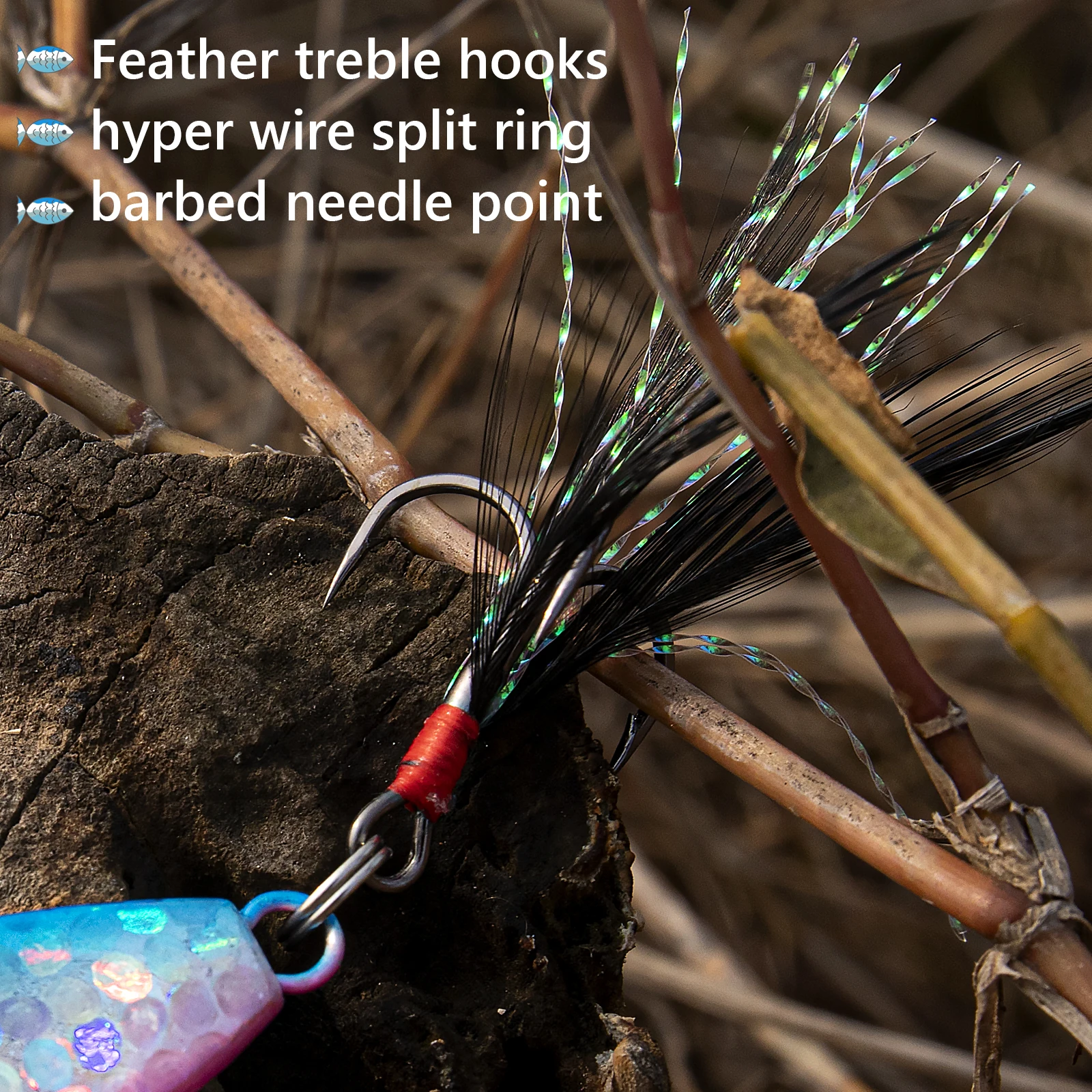 THKFISH señuelos Jig con anzuelo triple, cuchara para lucios y truchas - imagen 4