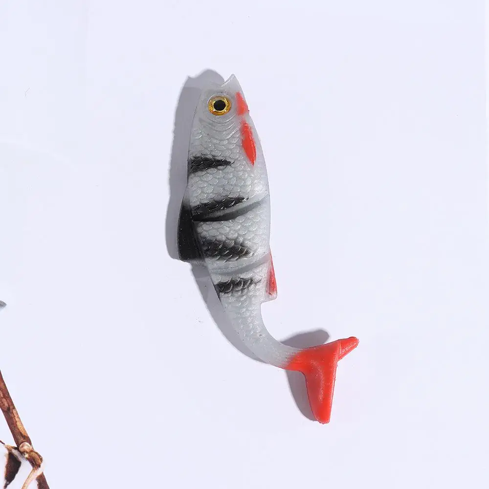 Vinilos Swimbait 8cm – Cola en T con ojos 3D para pesca en mar