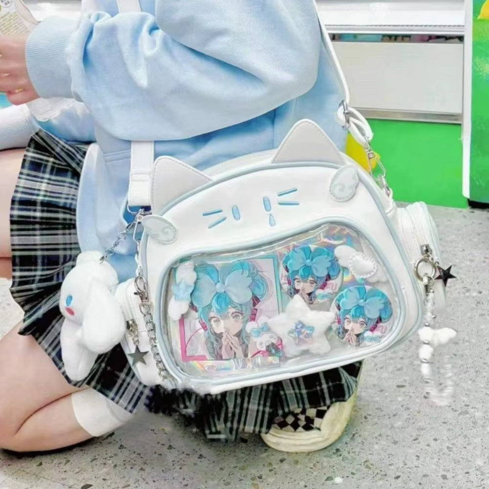 Bolso Bandolera Gato Estilo Harajuku para Mujer – Cuero Pu - imagen 5