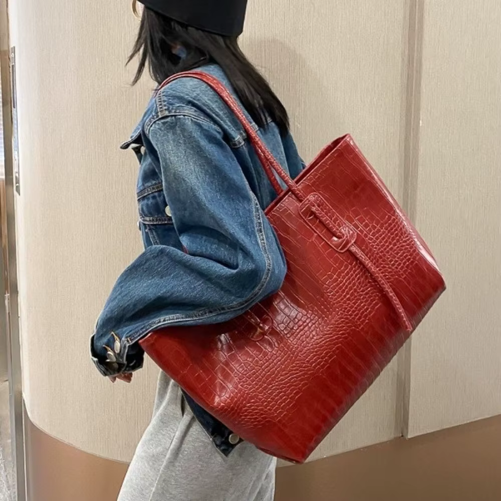 Bolso de hombro para mujer de gran capacidad en cuero PU - imagen 2