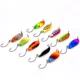 Cucharilla metálica con anzuelo simple lentejuelas brillantes